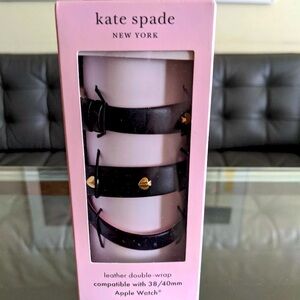 New in Box! Black Double-wrap Leather 38/ 40mm Band for Apple Watch, Asking $79